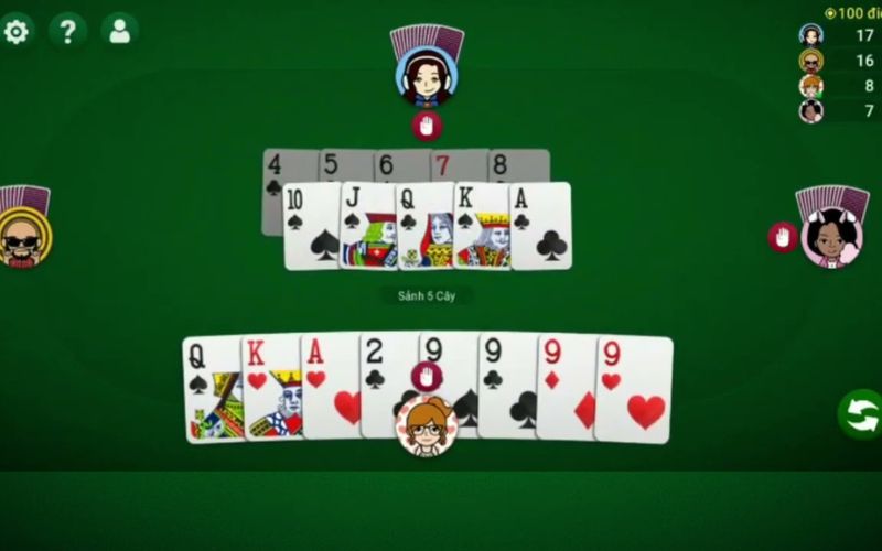 tính năng chặn bài theo lượt trong tiến lên